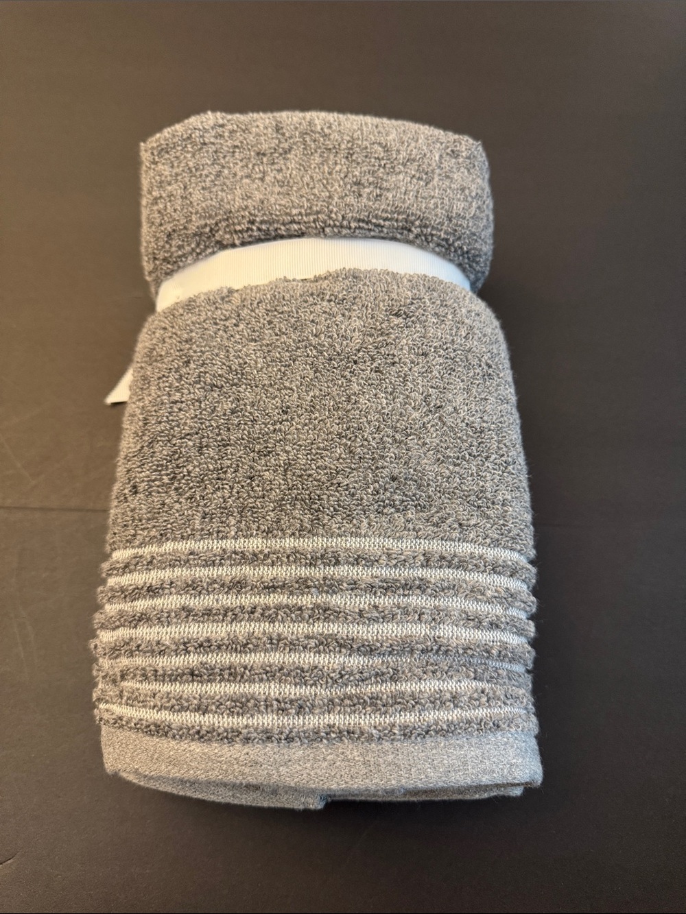 9pc COMMON THREAD Eco-Melange Quick Dry Zero Twist Bath Towel Set - Gray - Picture 6 of 10
